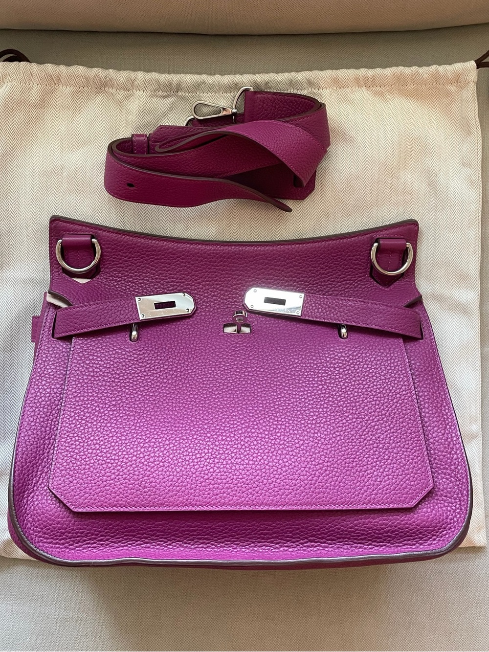 HERMES Jypsiere 34 Anemone Clemence PHW